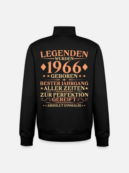 60th Birthday Born in 1966 - Unisex Organic Zip Sweatshirt by Stanley/Stella - black