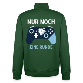 Juste une dernière partie – Humour de gamer - Sweat zippé unisexe en coton bio Stanley/Stella - vert bouteille - Dos - AI Model Male 185 dark (185cm)