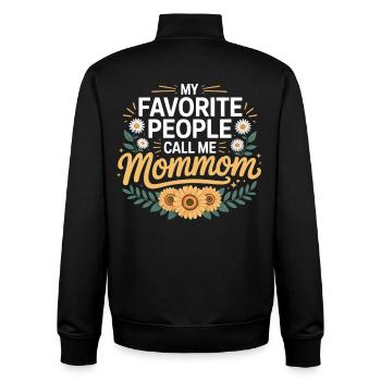 My favorite people call me mom - Unisex Organic Zip Sweatshirt by Stanley/Stella - black - Back - AI Model Male 185 light (185cm)
