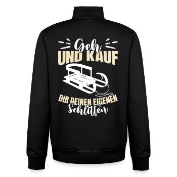 Bob Fahrer GEH UND KAUF DIR DEINEN EIGENEN - Unisex Organic Zip Sweatshirt von Stanley/Stella - Schwarz - Hinten - AI Model Male 185 light (185cm)