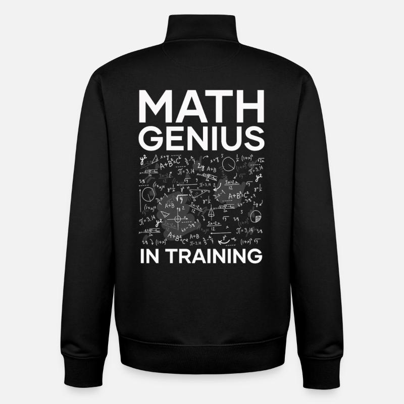 Math Genius in Training - Unisex Organic Zip Sweatshirt by Stanley/Stella - black