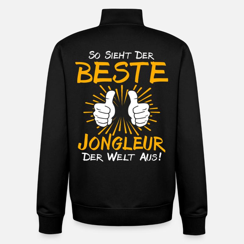 Juggler Gift Idea - Unisex Organic Zip Sweatshirt by Stanley/Stella - black