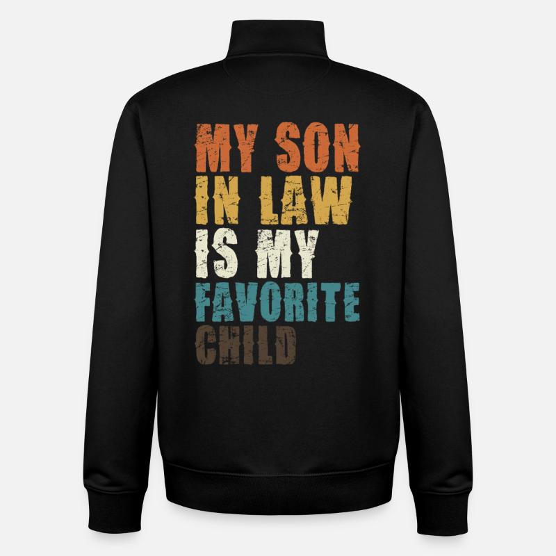 Mon gendre est mon enfant préféré - Sweat zippé unisexe en coton bio Stanley/Stella - noir