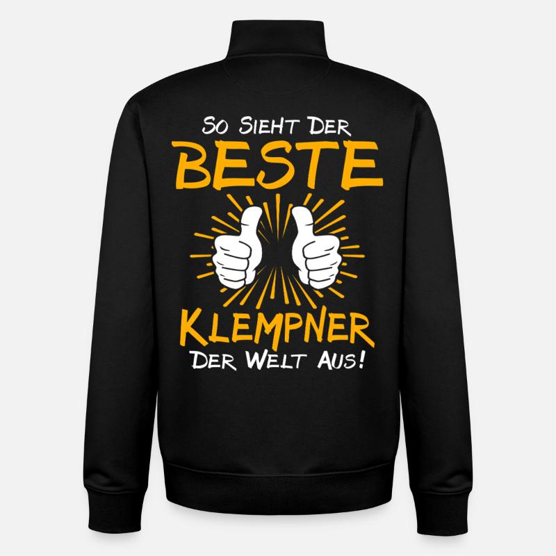 Klempner Geschenkidee - Unisex Organic Zip Sweatshirt von Stanley/Stella - Schwarz