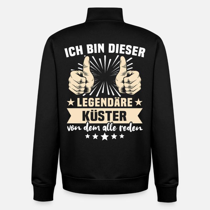 Dictons du sacristain - Sweat zippé unisexe en coton bio Stanley/Stella - noir