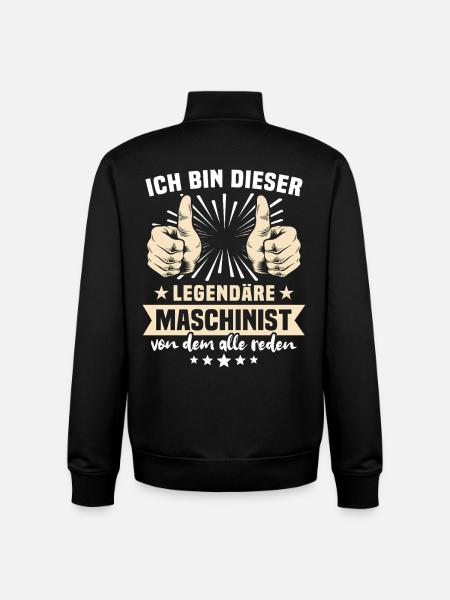 Machinist Sayings - Unisex Organic Zip Sweatshirt by Stanley/Stella - black