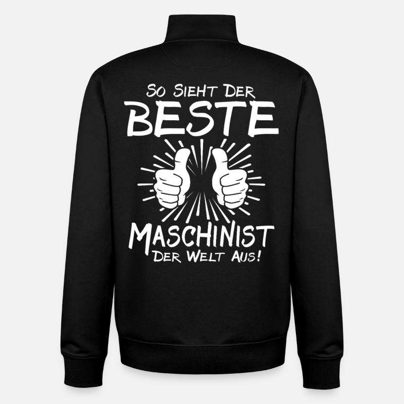 Best Machinist - Unisex Organic Zip Sweatshirt by Stanley/Stella - black