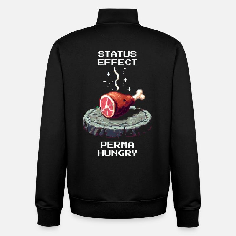 Toujours affamé | Chasseur, Collectionneur, Humour - Sweat zippé unisexe en coton bio Stanley/Stella - noir