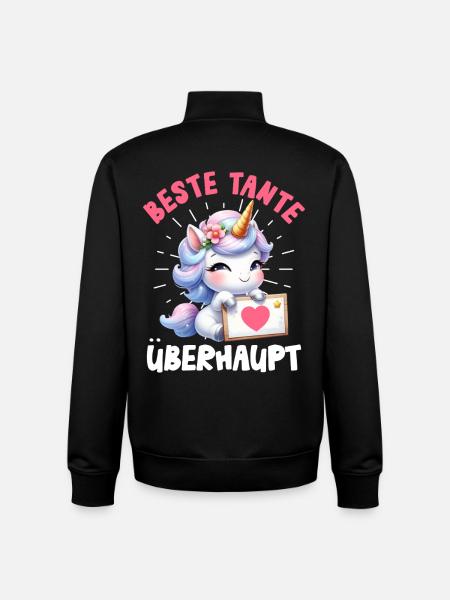Offspring BEST AUNT EVER Funny - Unisex Organic Zip Sweatshirt by Stanley/Stella - black