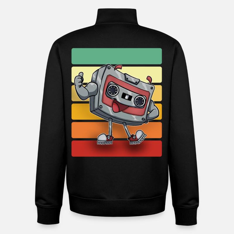 Cassette - Sweat zippé unisexe en coton bio Stanley/Stella - noir