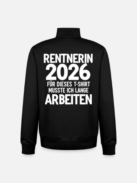 Pensioner 2026 - Unisex Organic Zip Sweatshirt by Stanley/Stella - black
