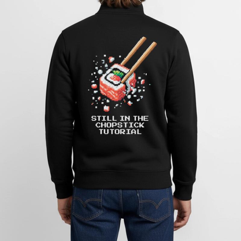 Noch im Stäbchen-Tutorial | Sushi Anfänger Unisex Organic Zip Sweatshirt von Stanley/Stella