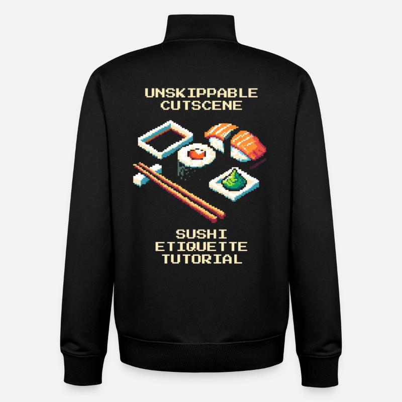 Unstoppable Cutscene | Sushi Etiquette Tutorial - Unisex Organic Zip Sweatshirt by Stanley/Stella - black
