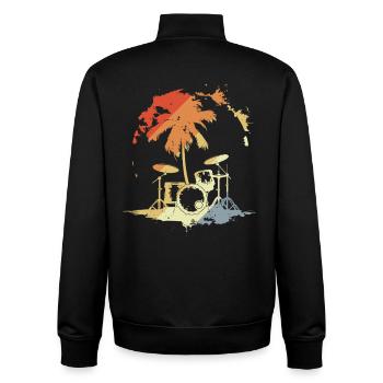 Dessin vintage de pièges - Sweat zippé unisexe en coton bio Stanley/Stella - noir - Dos - AI Model Male 185 light (185cm)