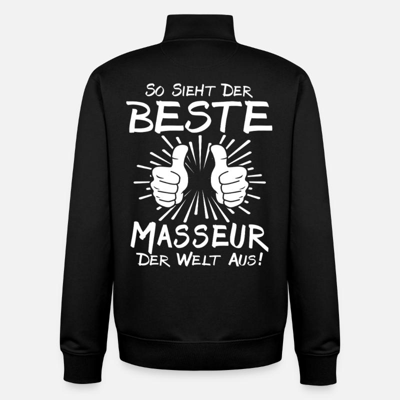 Bester Masseur - Unisex Organic Zip Sweatshirt von Stanley/Stella - Schwarz