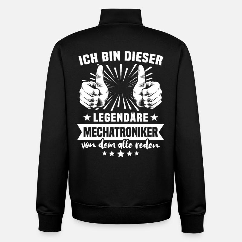Légende du technicien en mécatronique - Sweat zippé unisexe en coton bio Stanley/Stella - noir