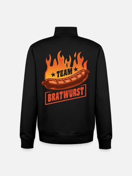 Team Bratwurst | Grilling Flames Party - Unisex Organic Zip Sweatshirt by Stanley/Stella - black