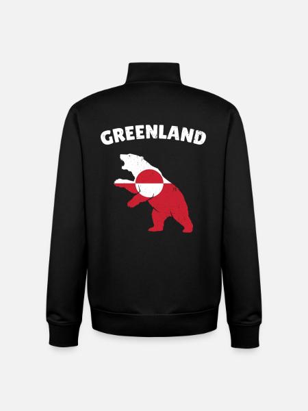 Greenland Arctic Bear - Unisex Organic Zip Sweatshirt by Stanley/Stella - black