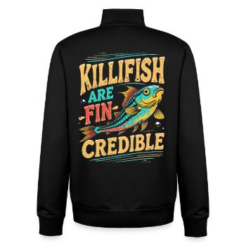 Toothcarp Killfish Toothed carp - Unisex Organic Zip Sweatshirt by Stanley/Stella - black - Back - AI Model Male 185 light (185cm)