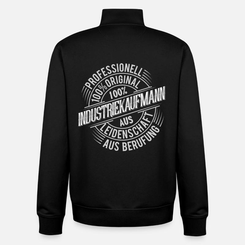 Industriel - Sweat zippé unisexe en coton bio Stanley/Stella - noir