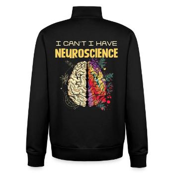 Neuroscience Gehirnfarben Design - Unisex Organic Zip Sweatshirt von Stanley/Stella - Schwarz - Hinten - AI Model Male 185 light (185cm)
