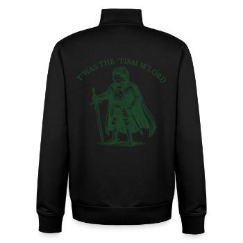 T'WAS THE 'TISM M'LORD – Stolzer Ritter-Frosch - Unisex Organic Zip Sweatshirt von Stanley/Stella - Schwarz - Hinten - AI Model Male 185 light (185cm)
