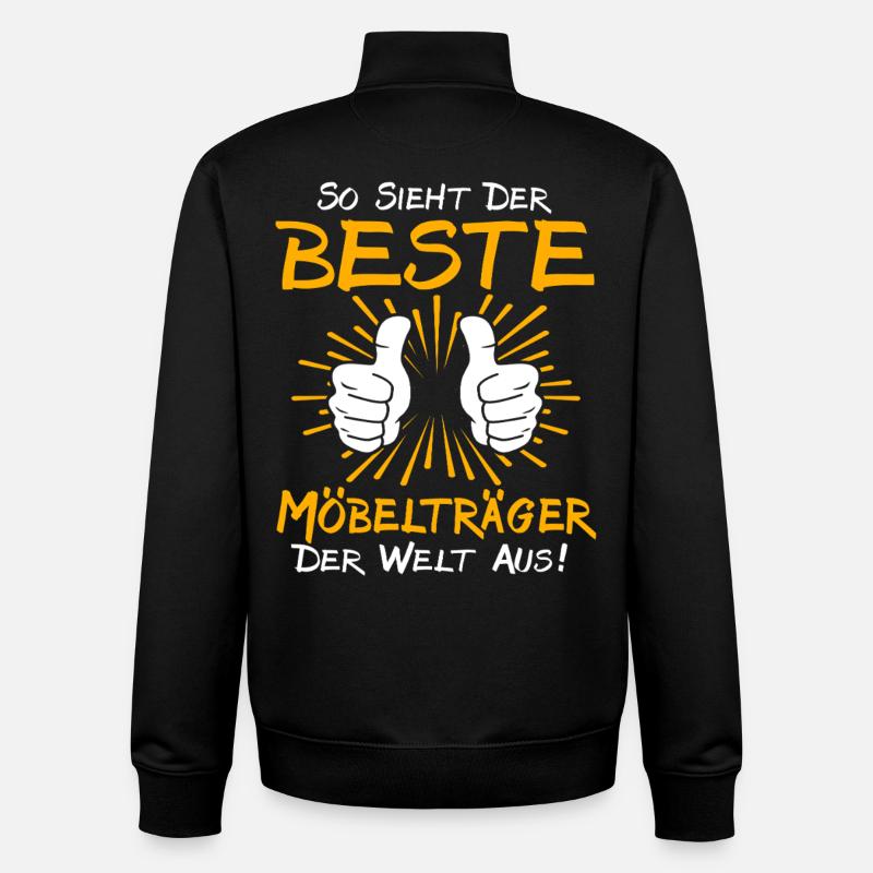 Möbelträger Geschenkidee - Unisex Organic Zip Sweatshirt von Stanley/Stella - Schwarz