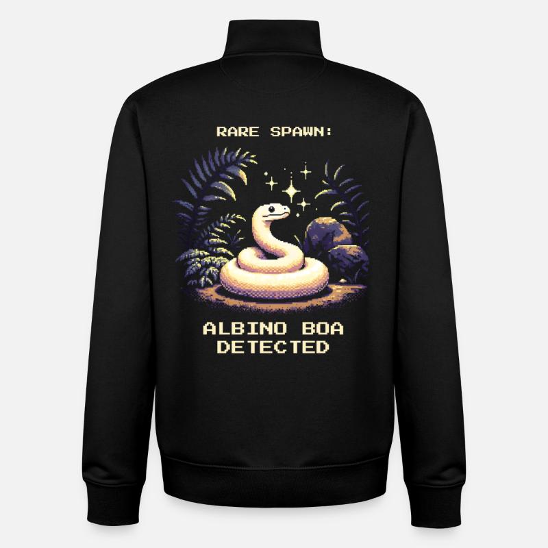 Albino-Boa entdeckt | Boa Constrictor Terrarium - Unisex Organic Zip Sweatshirt von Stanley/Stella - Schwarz