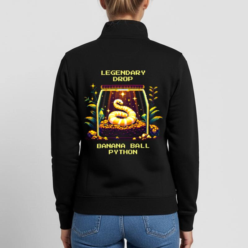 Legendärer Fund: Banana Königspython | Python Unisex Organic Zip Sweatshirt von Stanley/Stella