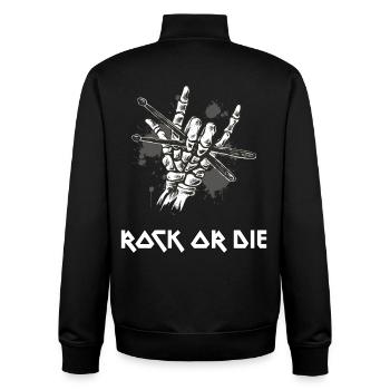 Festival Rock Heavy Metal Rock des Dieux de la Guitare Rock - Sweat zippé unisexe en coton bio Stanley/Stella - noir - Dos - AI Model Male 185 light (185cm)