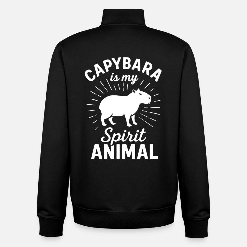 Capybara - Unisex Organic Zip Sweatshirt by Stanley/Stella - black