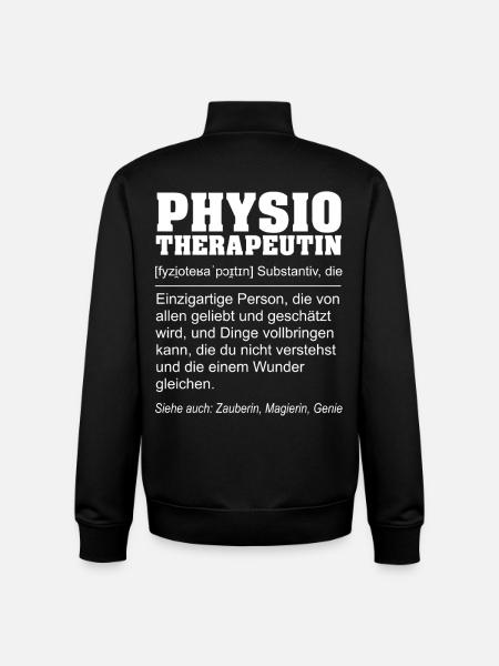 Physiotherapist - Funny definition - Unisex Organic Zip Sweatshirt by Stanley/Stella - black