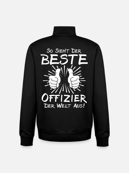 Best Officer - Unisex Organic Zip Sweatshirt by Stanley/Stella - black