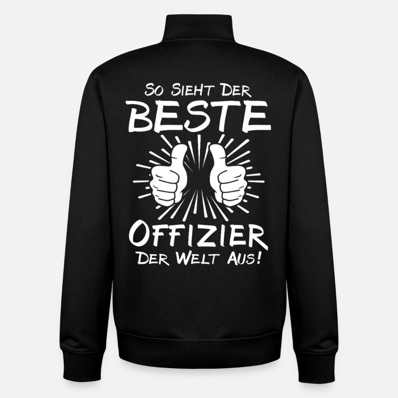 Meilleur officier - Sweat zippé unisexe en coton bio Stanley/Stella - noir