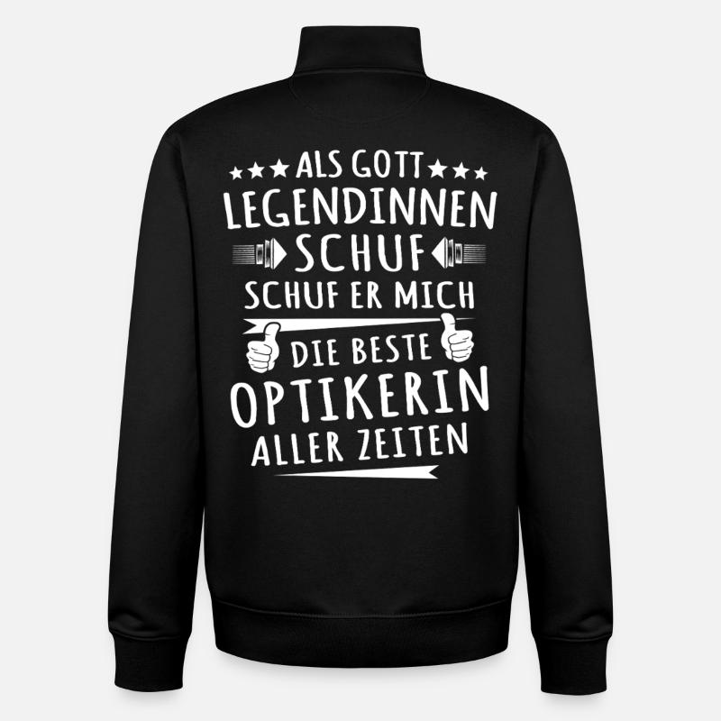 Optikerin - Unisex Organic Zip Sweatshirt von Stanley/Stella - Schwarz