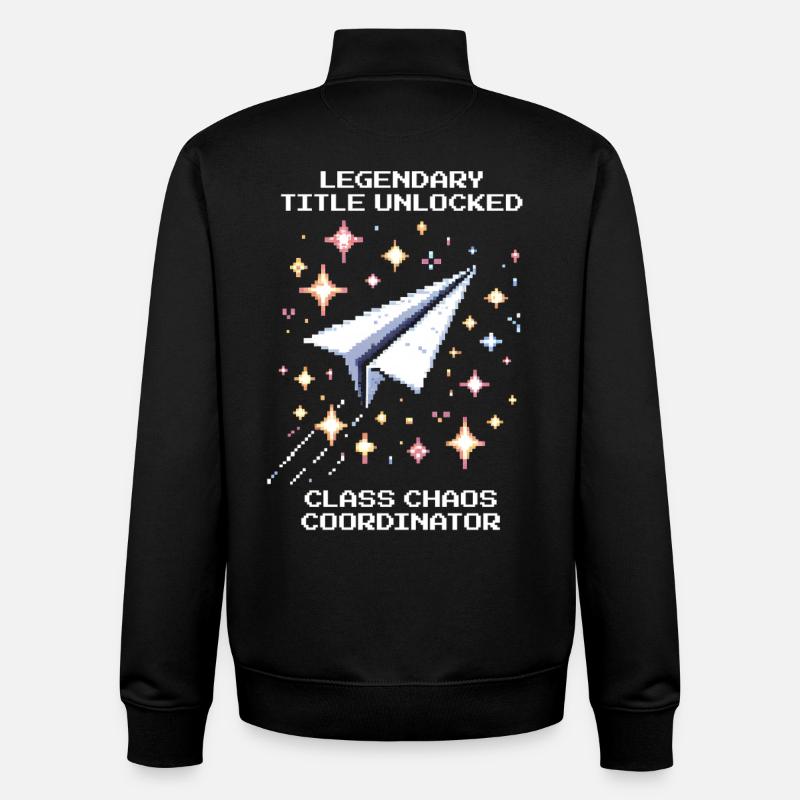 Legendary Title Unlocked | Class chaos - Unisex Organic Zip Sweatshirt by Stanley/Stella - black