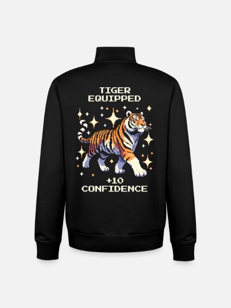 Tiger Loadout: +10 Confidence | Tiger - Unisex Organic Zip Sweatshirt by Stanley/Stella - black