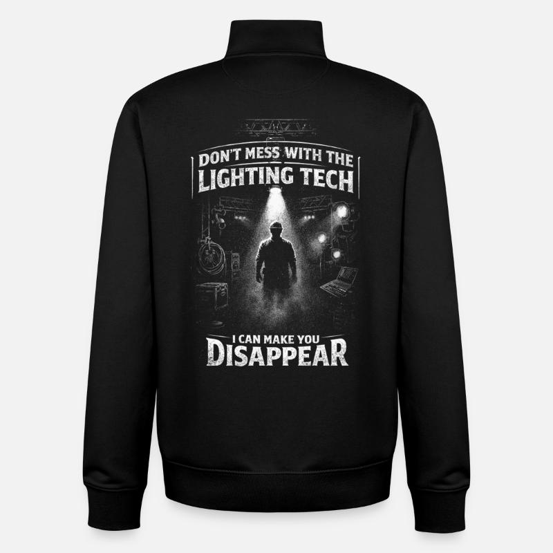 Lighting Technician Lighting Technician - Unisex Organic Zip Sweatshirt by Stanley/Stella - black