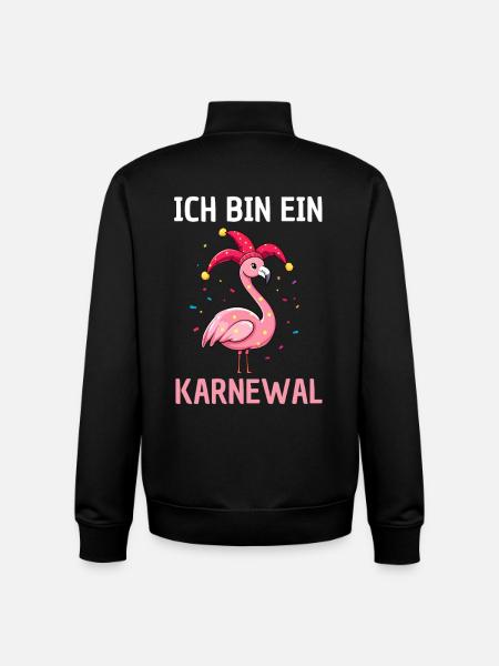 Flamingo Karneval Fasching Kostüm - Unisex Organic Zip Sweatshirt von Stanley/Stella - Schwarz