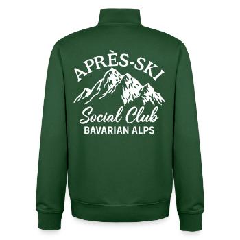 Apres Ski Social Club Bavarian Alps - Unisex Organic Zip Sweatshirt von Stanley/Stella - Flaschengrün - Hinten - AI Model Male 185 dark (185cm)