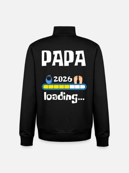 Papa 2026 Loading - Unisex Organic Zip Sweatshirt by Stanley/Stella - black