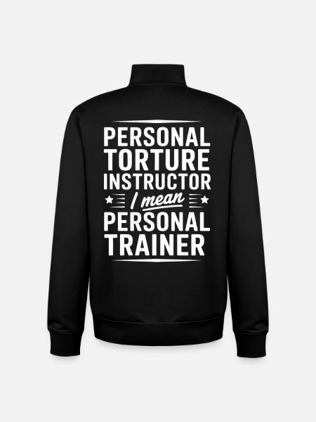 Personal Torture Trainer Shirt - Unisex Organic Zip Sweatshirt by Stanley/Stella - black