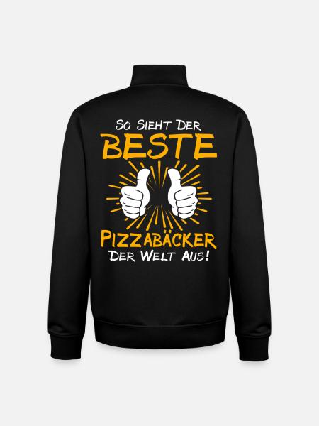 Pizza Maker Gift Idea - Unisex Organic Zip Sweatshirt by Stanley/Stella - black