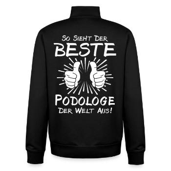 Best Podiatrist - Unisex Organic Zip Sweatshirt by Stanley/Stella - black - Back - AI Model Male 185 light (185cm)