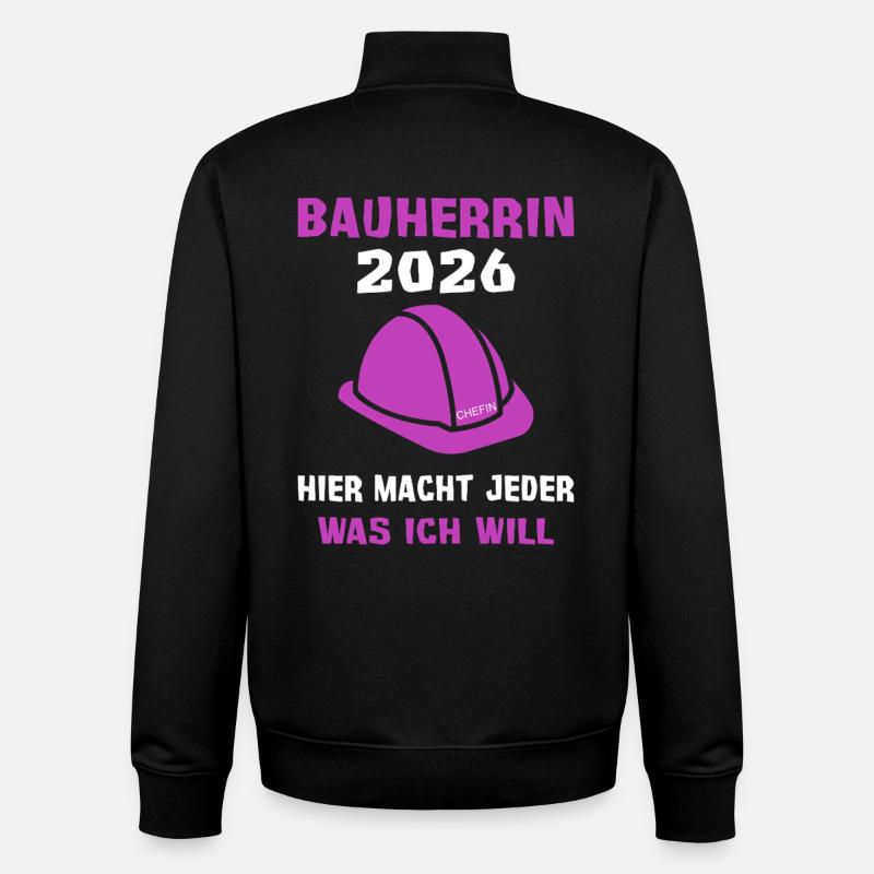 Client 2026 Construction Site - Unisex Organic Zip Sweatshirt by Stanley/Stella - black