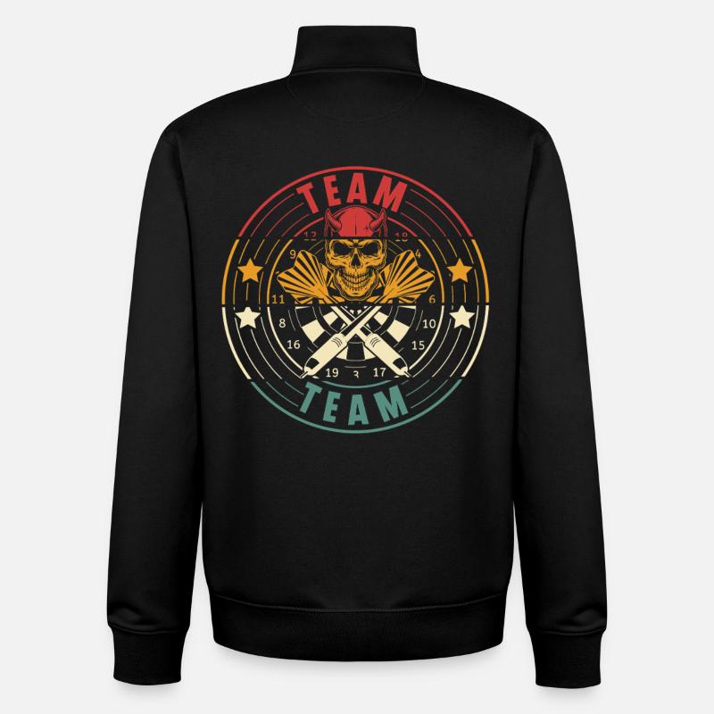 Darts Team - Unisex Organic Zip Sweatshirt von Stanley/Stella - Schwarz