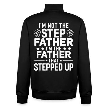 Father Role Brave Role Model Graphic - Unisex Organic Zip Sweatshirt by Stanley/Stella - black - Back - AI Model Male 185 light (185cm)