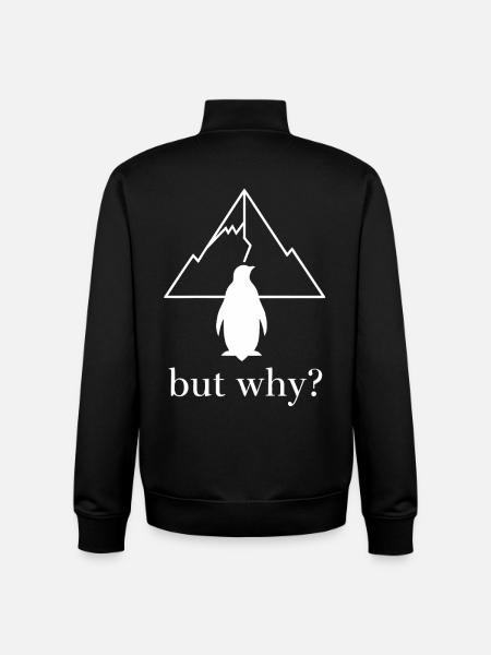 Penguin | Funny Nihilistic Penguin - Unisex Organic Zip Sweatshirt by Stanley/Stella - black