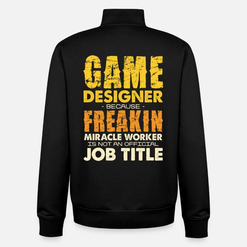 Game Designer Wunderwerker - Unisex Organic Zip Sweatshirt by Stanley/Stella - black