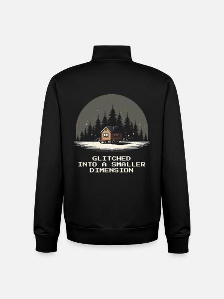 Smaller dimension glitched | Micro house - Unisex Organic Zip Sweatshirt by Stanley/Stella - black